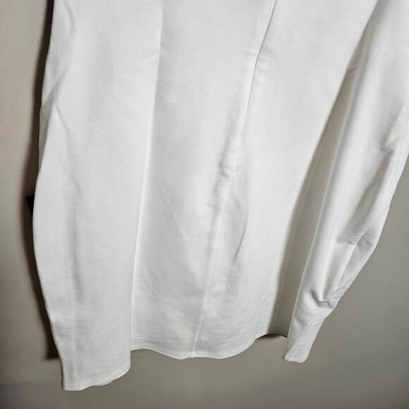 NWT Lulus Drinks On Me White Sleeveless Pleated Bodycon Dress Cocktail Sz L - Picture 9 of 12